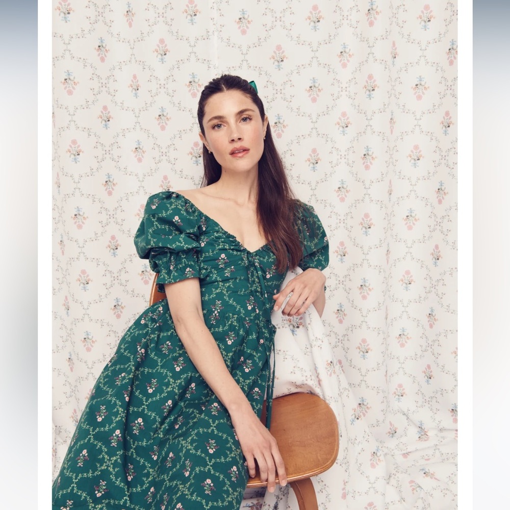 $115 add on Hill House Ophelia in Emerald Trellis